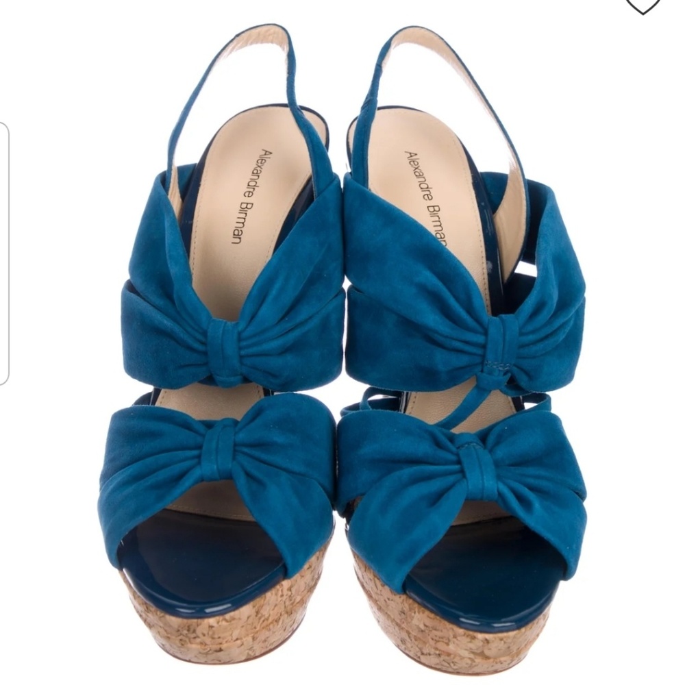 ALEXANDRE BIRMAN Suede Platform Slingback Sandals